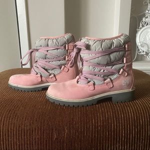 Timberland Pink Winter Boots Women’s 650 insulated size 8